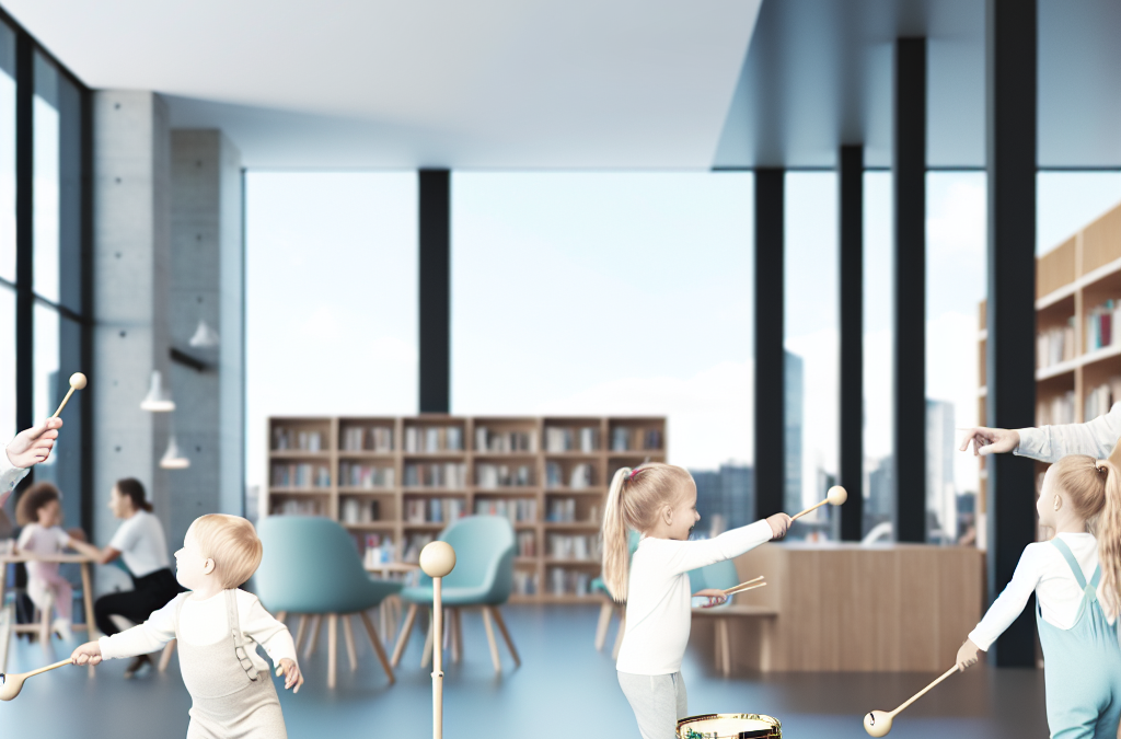 Sjov rytmik for småbørn og forældre på stadsbiblioteket