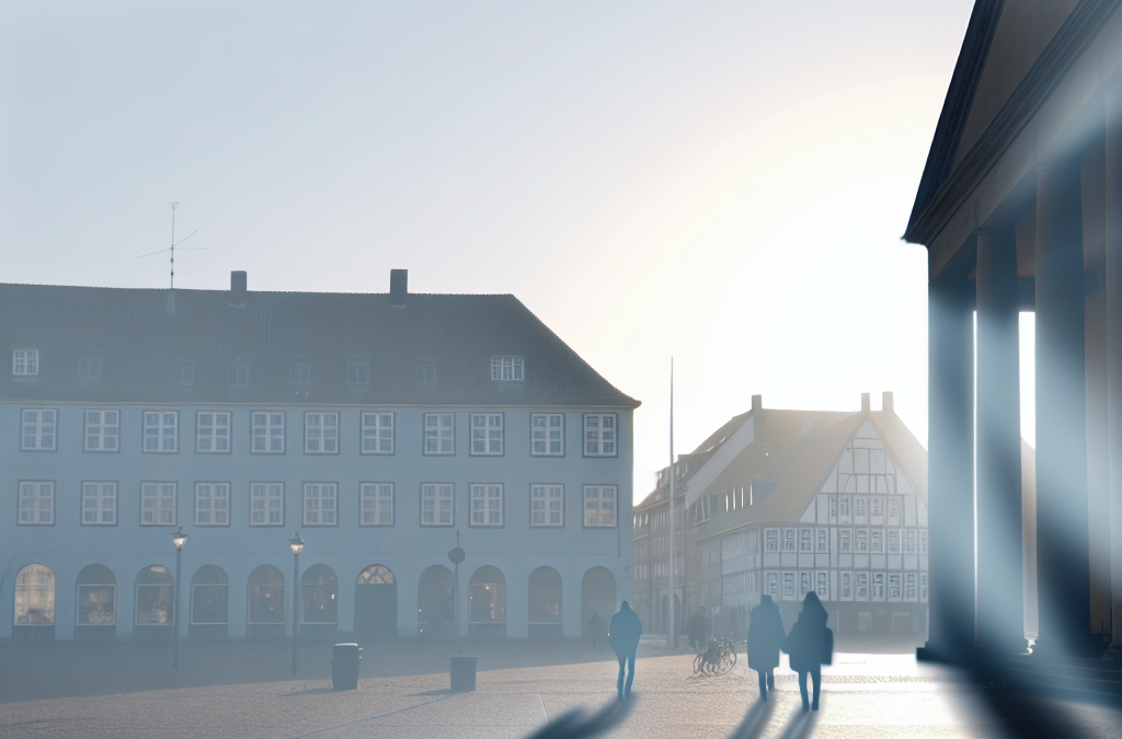 Nyd morgensolen på en gåtur i centrum i roskilde
