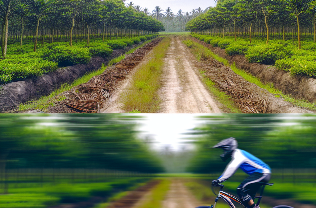 Hurtig mountainbike på de anlagte spor i plantagen næstved