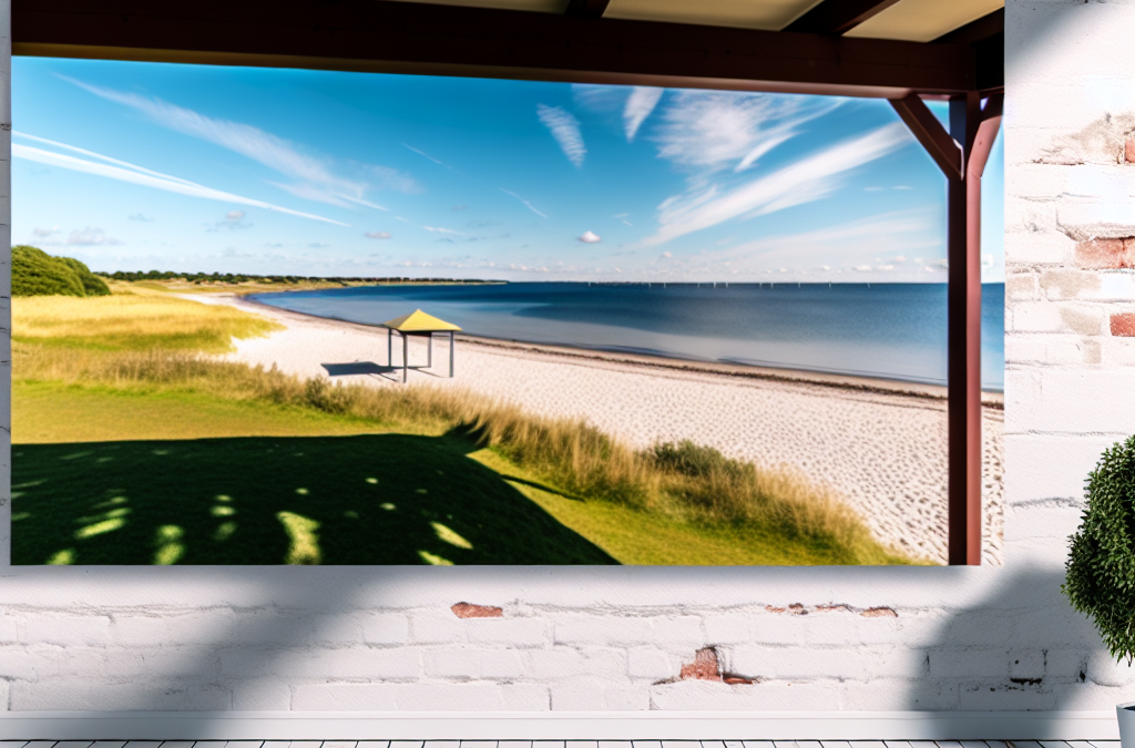 Sheltertur med havudsigt ved vigen strandpark i roskilde