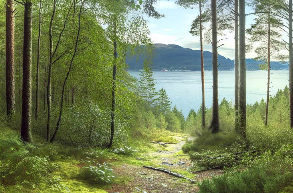 Find roen på en gåtur gennem knudsskov ud mod fjorden