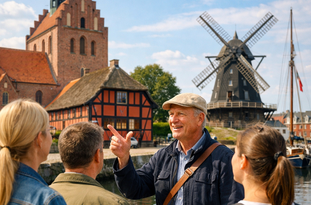 Rundvisning med guide på byens historiske steder i Holbæk